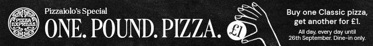 Advert: https://www.pizzaexpress.com