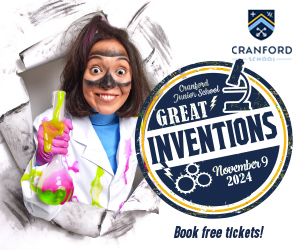 Advert: https://www.eventbrite.co.uk/e/cranford-school-junior-day-of-discovery-2024-great-inventions-tickets-1014519714777?aff=oddtdtcreator