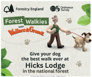 Advert: https://www.forestryengland.uk/hicks-lodge/forest-walkies