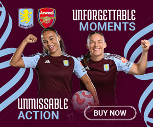 Advert: https://tickets.avfc.co.uk/en-GB/categories/womens-home-tickets?utm_source=Email&utm_medium=PrimaryTimes&utm_content=&utm_campaign=Women_ManUtd