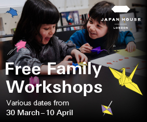 Advert: https://www.japanhouselondon.uk/whats-on/?utm_source=primary_times&utm_medium=cpc&utm_campaign=Family+Workshops&utm_id=Family+Workshops